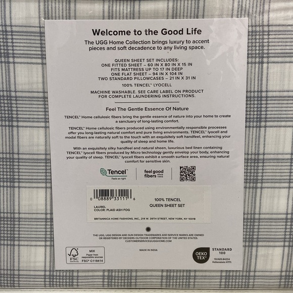 UGG LAUREL Queen Sheet Set - Picture 3 of 5